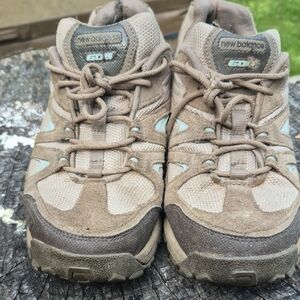 New Balance Tan and Gray Trail Shoes
